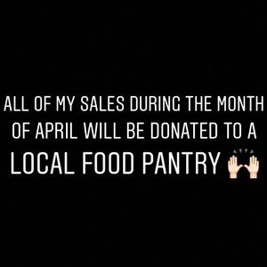 Donating all sales to a local food pantry